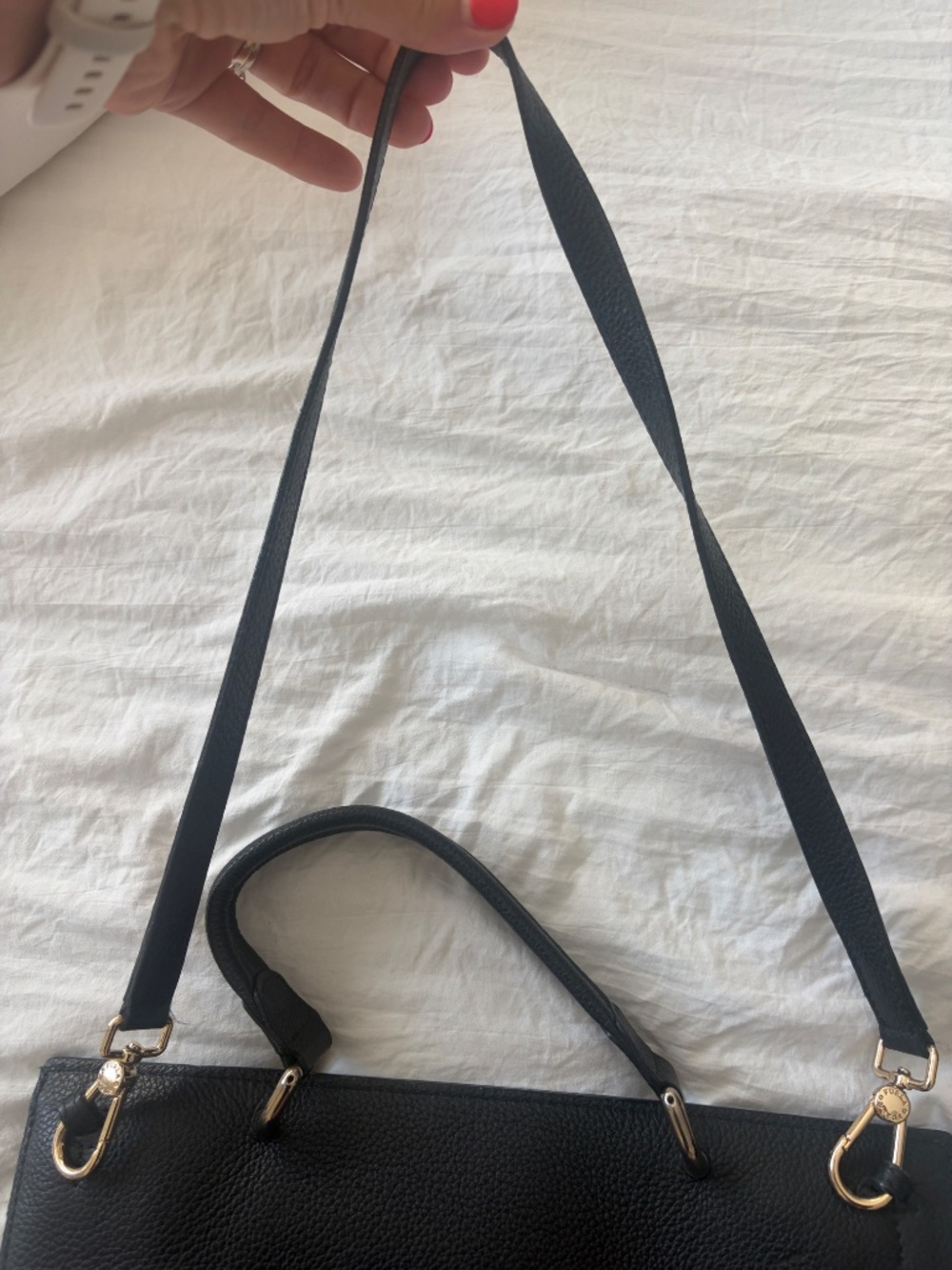 Furla Julia Medium Black Leather Shoulder Bag - Picture 10 of 15